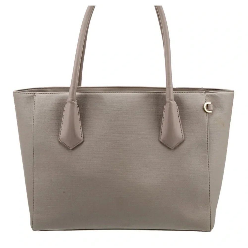 Dagne Dover Gray Signature Laptop Work Tote